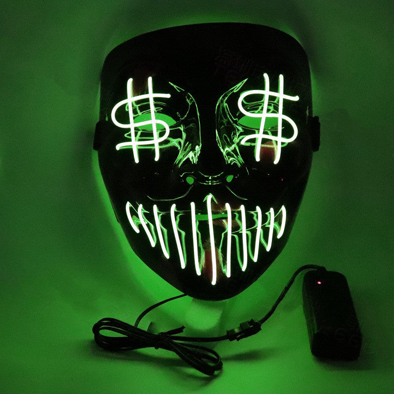 LED Glow Mask for Halloween - Dollar Shape Design