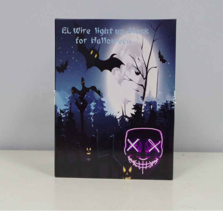 Black V Halloween Scary Glow Mask for Parties