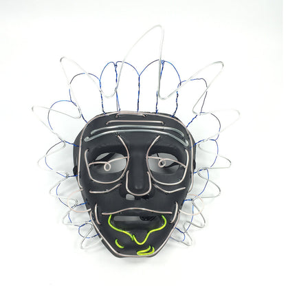 Rick Grandpa LED Mask for Halloween Cosplay Prop