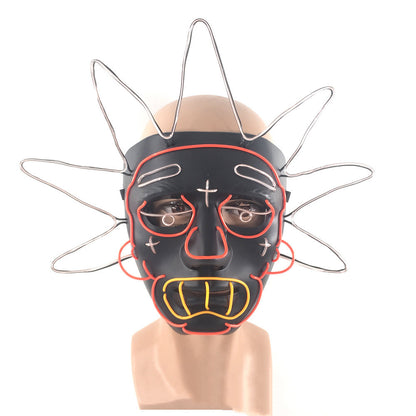 Rick Grandpa LED Mask for Halloween Cosplay Prop