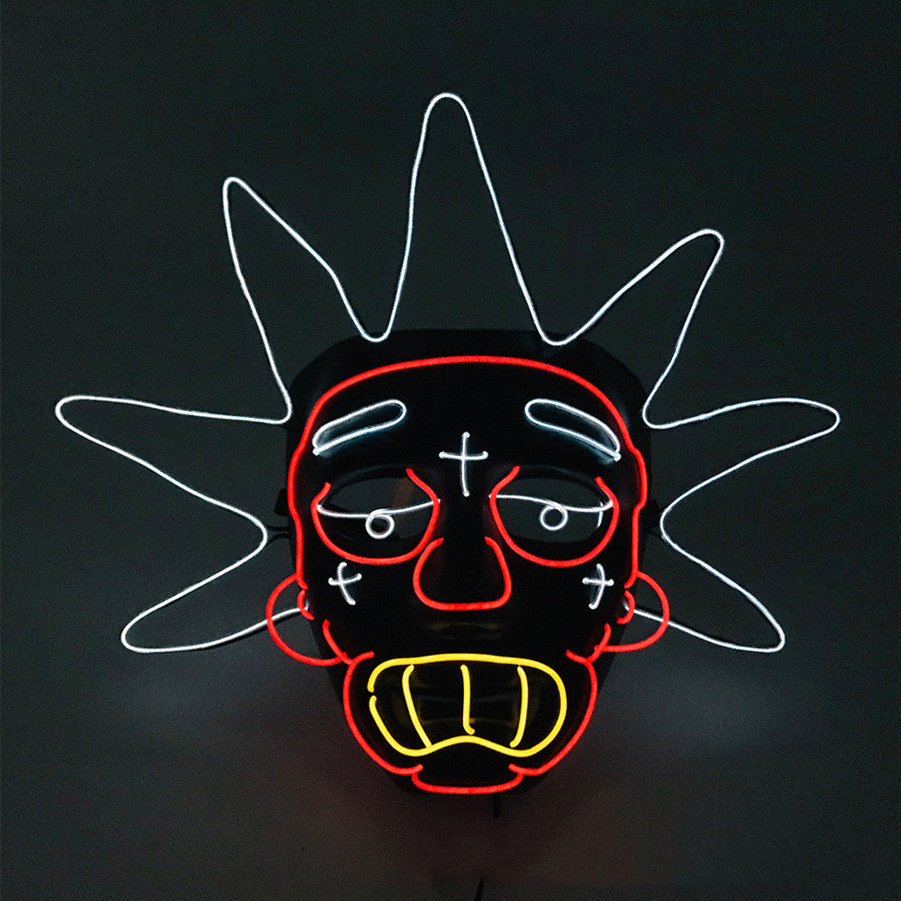 Rick Grandpa LED Mask for Halloween Cosplay Prop