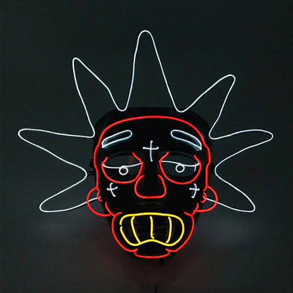 Rick Grandpa LED Mask for Halloween Cosplay Prop