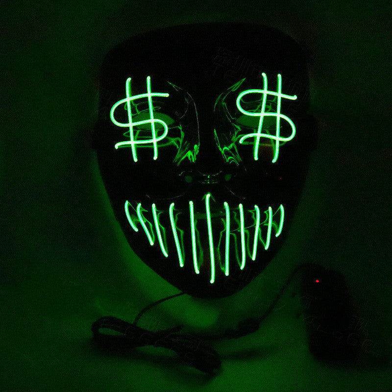 LED Glow Mask for Halloween - Dollar Shape Design