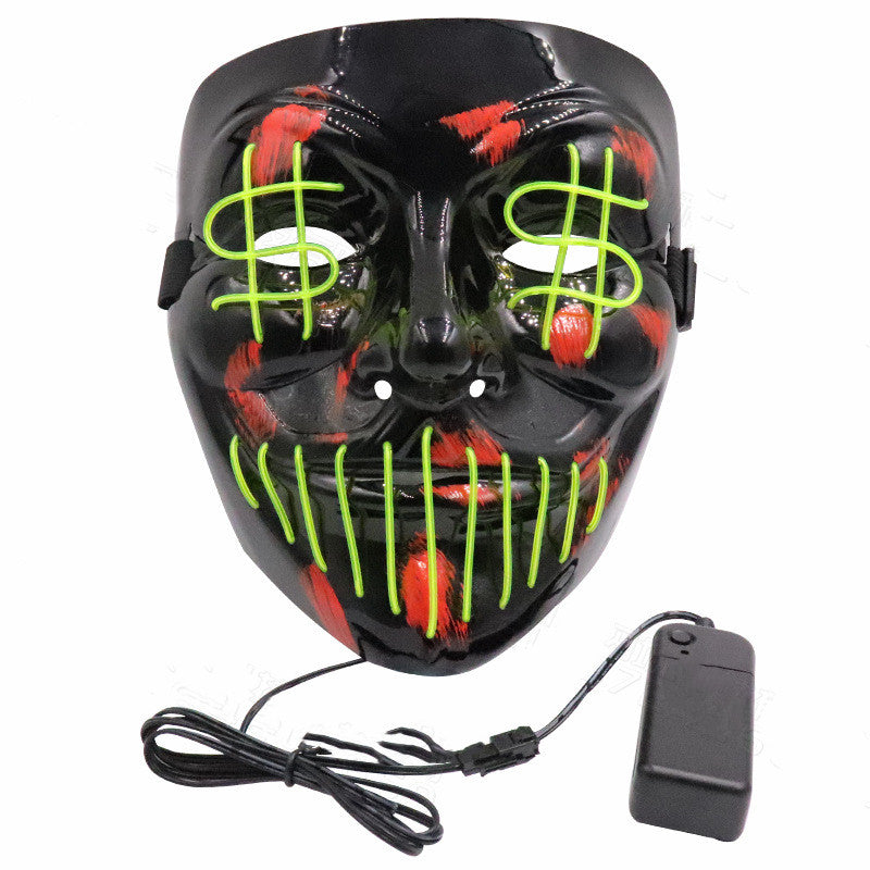 LED Glow Mask for Halloween - Dollar Shape Design