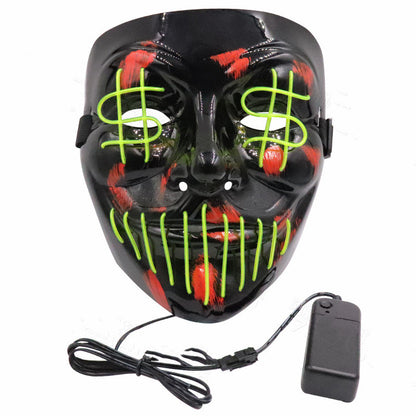 LED Glow Mask for Halloween - Dollar Shape Design