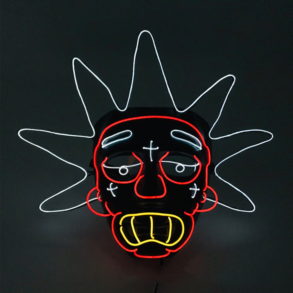 Rick Grandpa LED Mask for Halloween Cosplay Prop