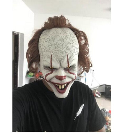 Pennywise Clown Mask and Wig - Halloween Horror