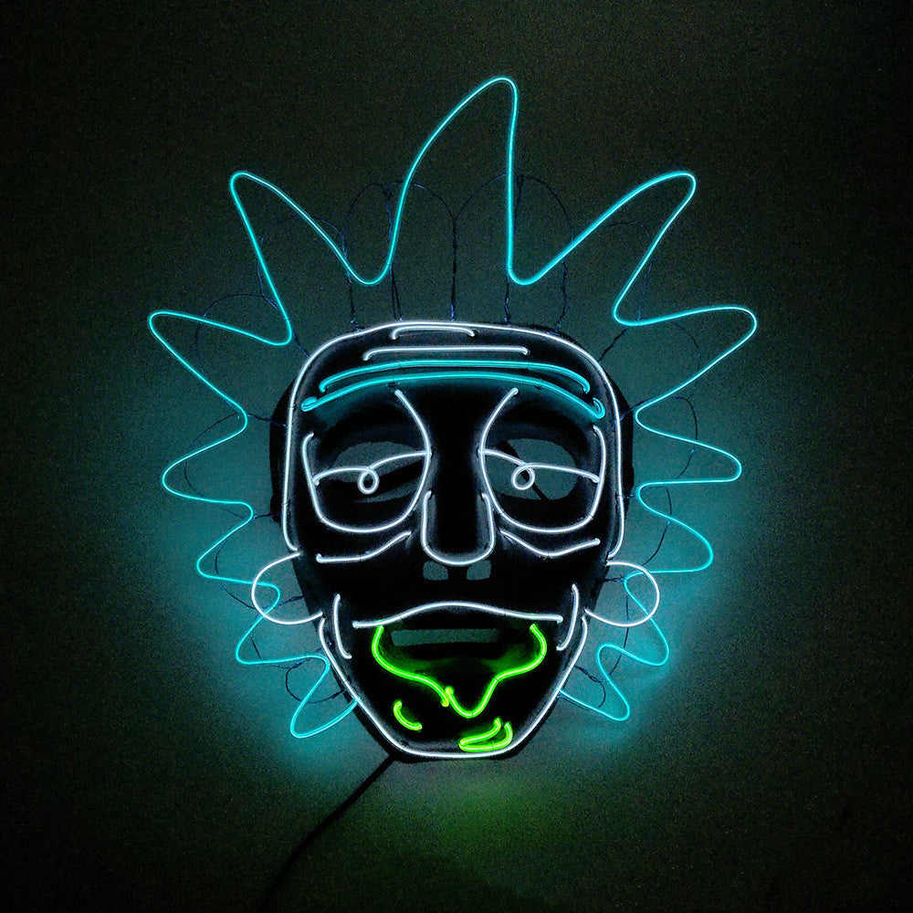 Rick Grandpa LED Mask for Halloween Cosplay Prop