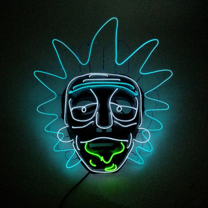 Rick Grandpa LED Mask for Halloween Cosplay Prop